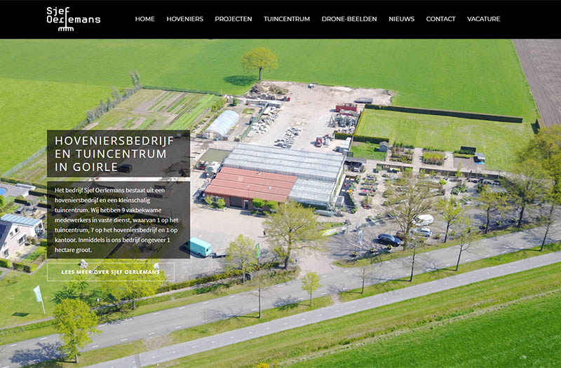 Q13 » Nieuwe website Hoveniersbedrijf en Tuincentrum Sjef Oerlemans B.V.
